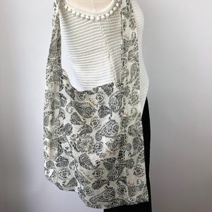 NEW FREE PEOPLE SET OF (2) Cotton Tote Shopper